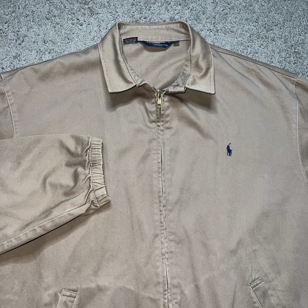 Vintage 80s Polo Ralph Lauren Harrington Jacket‎ Brown Sz XL Made in USA